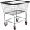 Chariot à linge en fil métallique, panier à linge en fil métallique de 2,5 boisseaux avec roulettes, chariot à linge métallique commercial de 21 po x 27 po x 27,5 po, cadre en acier avec finition chromée, roulettes de 4 pouces, chariot à panier en métal pour la lessive