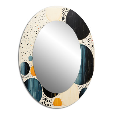 Miroir mural jaune moderne Mid Century