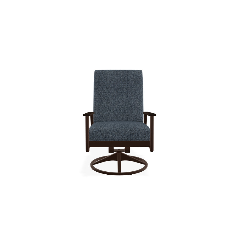 Chaise berçante pivotante Welles, Kona, Restaurez l'indigo