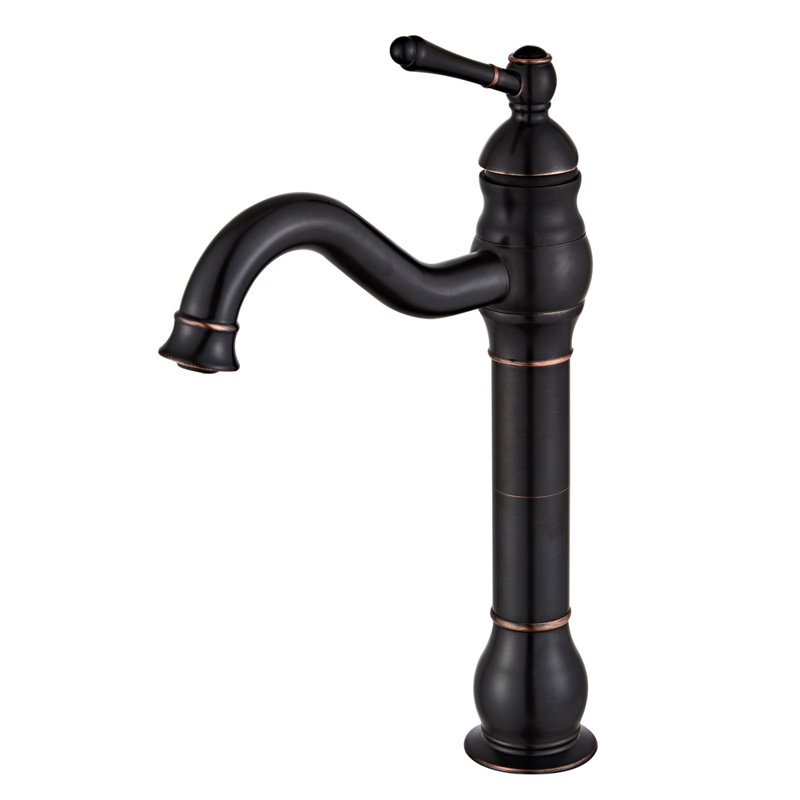 Single-Hole Single-handle Bathroom Faucet with Drain Assembly, Oil rubbed bronze