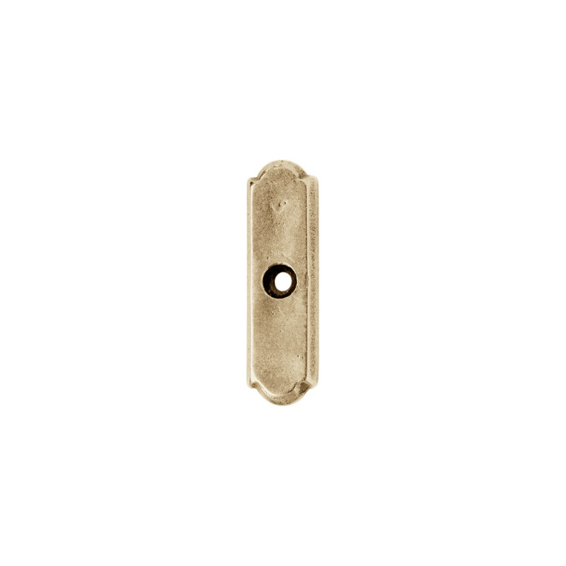 Arched Metal Knob Backplate, Silicon Bronze Brushed, 2.5" H x 0.75" W x 0.19" D