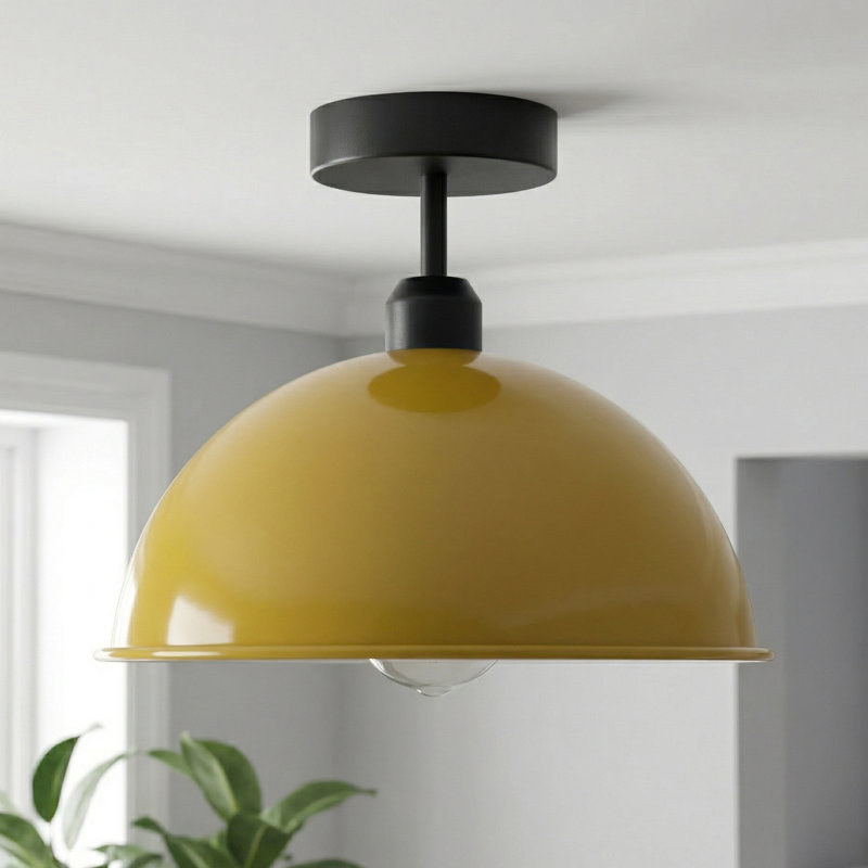 Semi Flush Mount, Yes, Yellow