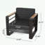 Chaise d'extérieur avec accoudoirs et coussin moelleux-853074232