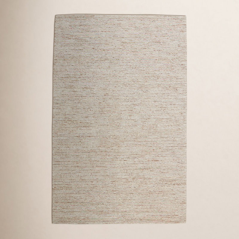 Tapis beige tissé à la main Caitlin, Rectangle 8 pi x 10 pi