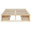 Lit plateforme double avec 6 tiroirs de rangement, naturel antique-603941658-603941735
