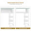 Table manucure moderne blanche, bureau Nail Tech avec plateau en verre