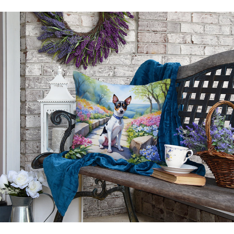 Spring Path Other/No Pattern Outdoor Throw Pillow, 18"H x 18"W