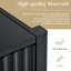 Armoire noire avec motif ondulé, poignées en métal, pour le couloir, le salon, motif en U massif en bois massif,-232153581