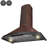 30-in 343-CFM Convertible Vine Embossed Copper Wall-Mounted Range Hood with Carbon Filters