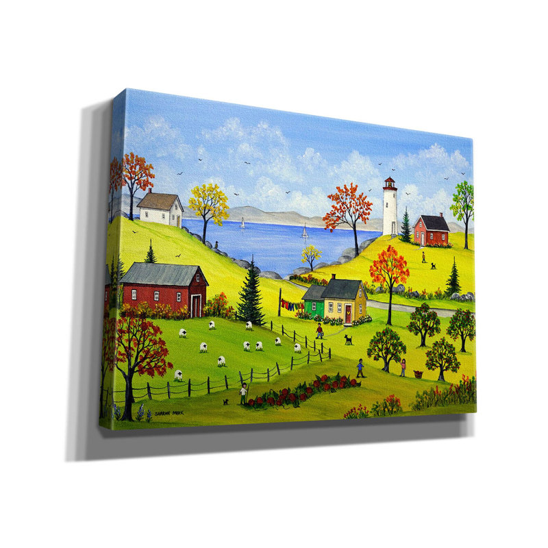 «Bucolique Autumn on Canvas» par Sharon Mark, reproduction, H 12 po x l 16 po x P 0,75 po