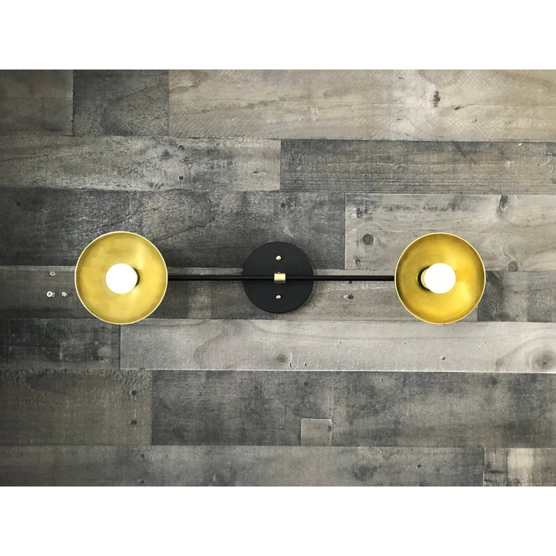 Scheiner Armed Sconce, Brass Black