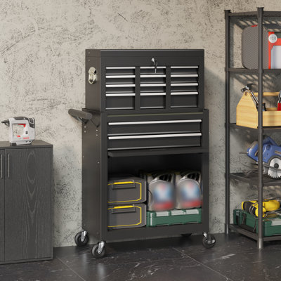 25'' W 8 -Drawer Steel with Wheels