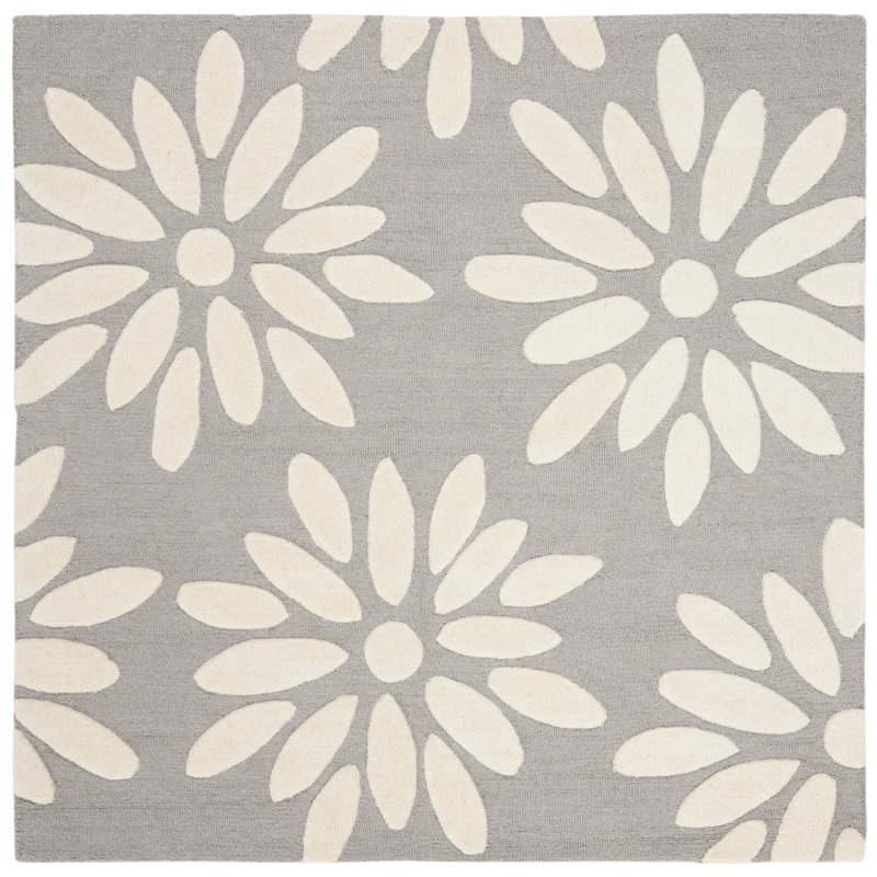 Claro Hand Tufted Wool Rug, Square 5'