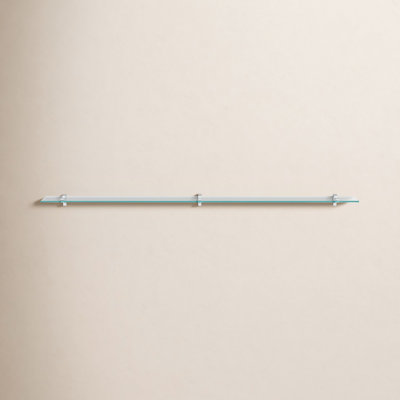 Earlham 72" Tempered Glass Bracket Shelf