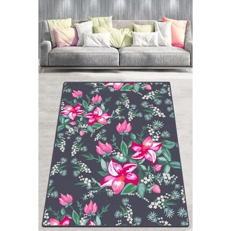 Premium Hall Carpet (2.6 x 6.6 ft), 100% Polyester, 0.4 in Pile Height | Antibacterial, Non-Slip Underside, Machine Washable at 30°C | Ideal for Entryways & Living Spaces, Soft & Durable Design