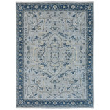 Wool Oriental Area Rug in Blue