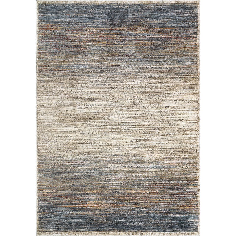 DAKOTA 5.3X7.7 6643-150 CREAM/BLUE, Rectangle 5'3" x 7'7"