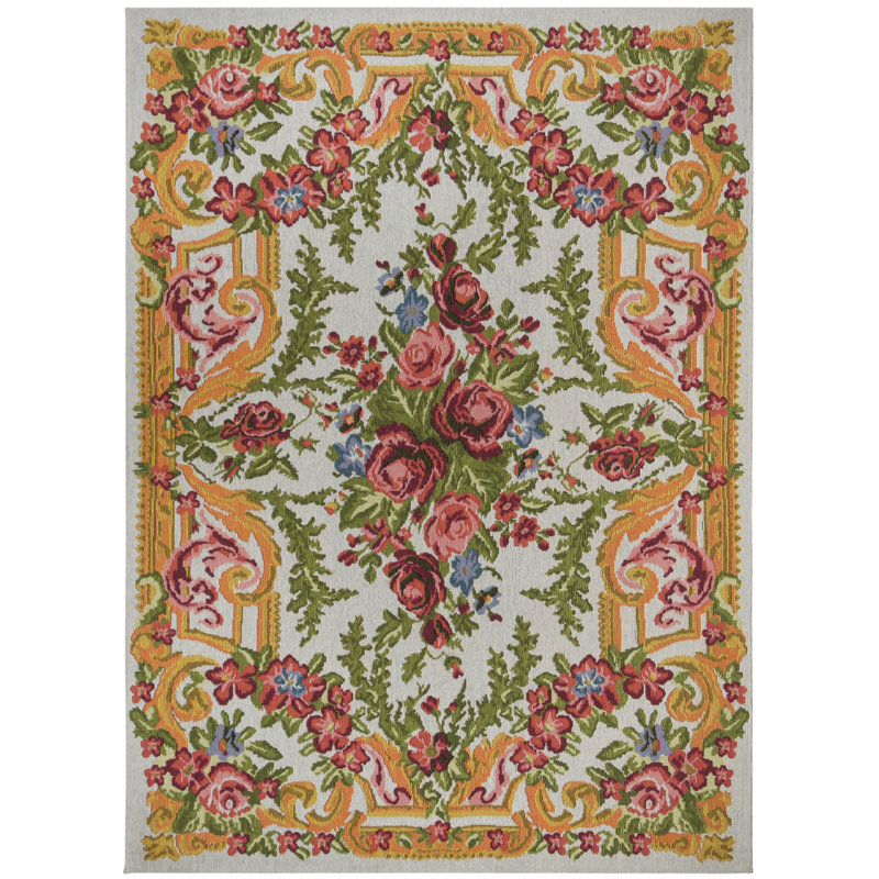 Yemina Classic Vintage Performance Floral Rug, Rectangle 6' x 9'