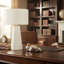 Lighting, 29 po, lampe de table, céramique blanche, abat-jour ivoire / crème, contemporain