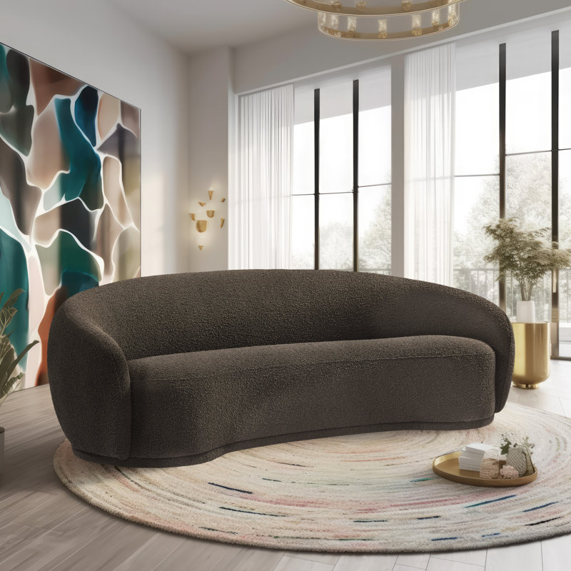 Annexie 89" Boucle Curved Sofa - Stylish & Comfy