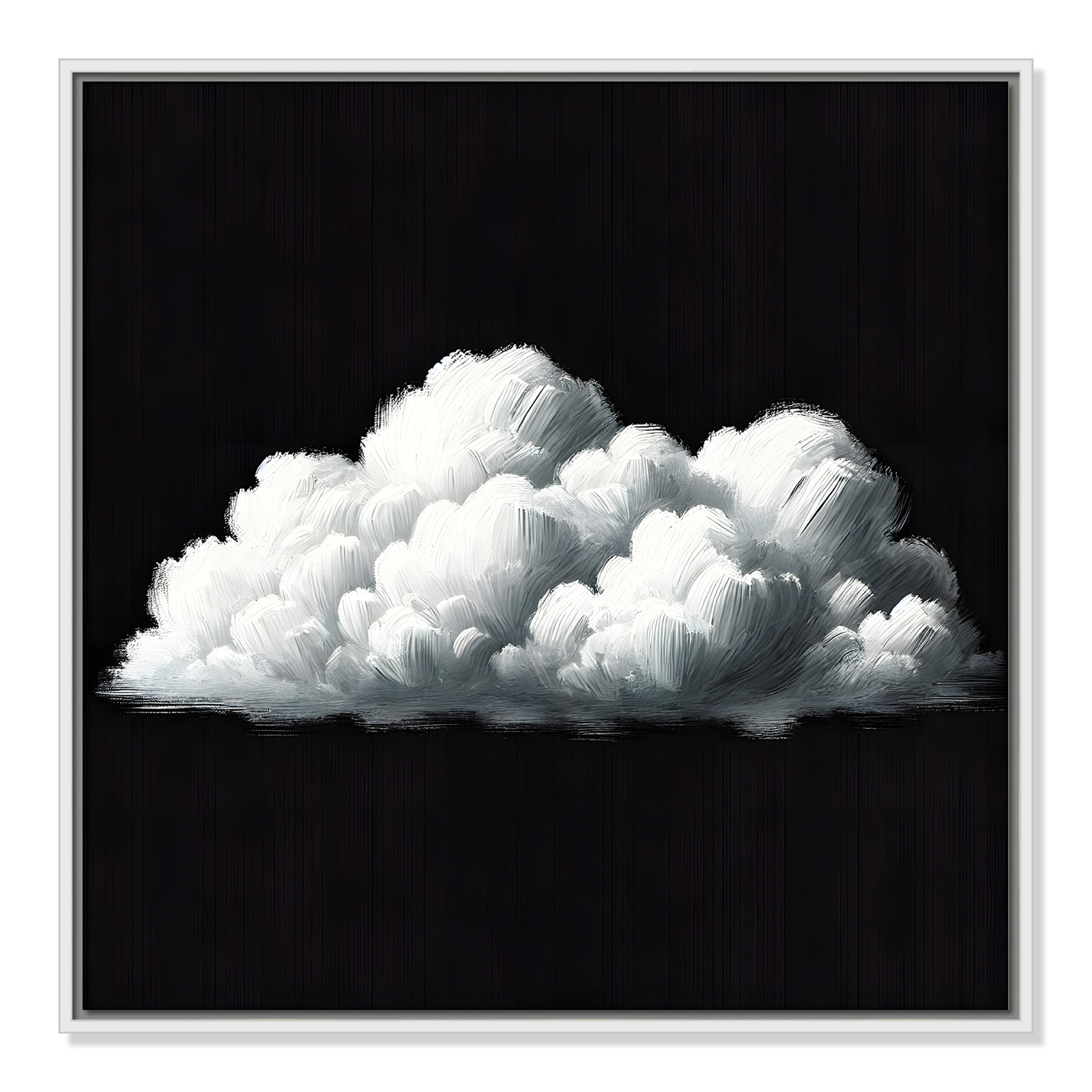 Ottavia "White Clouds" Print, 25.5" H x 25.5" W, White