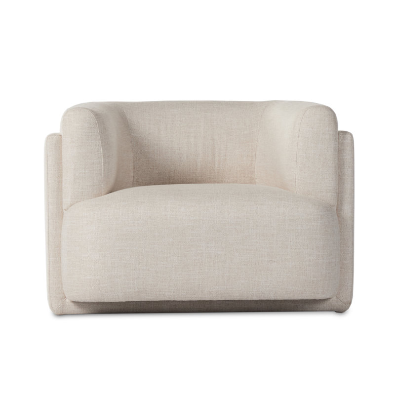 Fauteuil demi-tonneau Rue, Rayon / viscose Dove Crescent