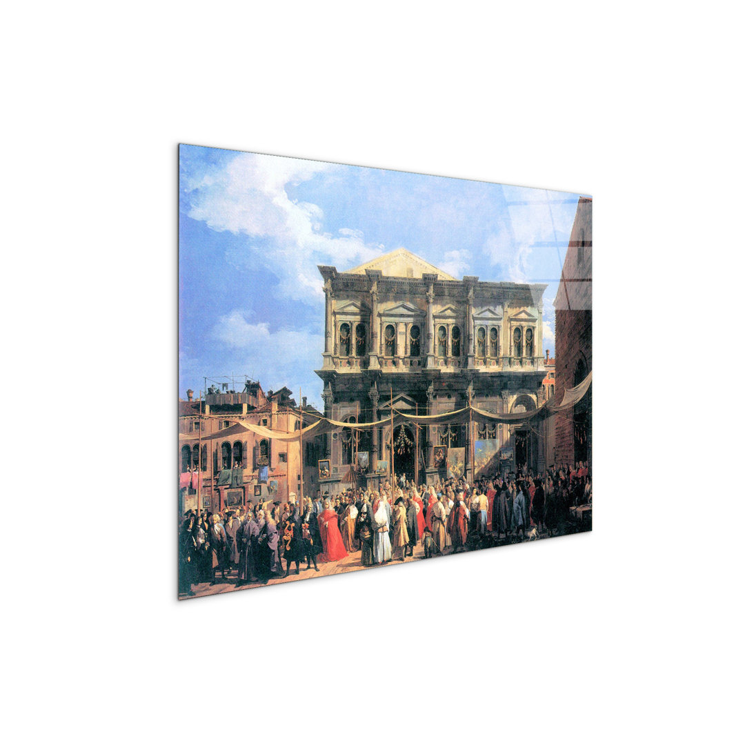The festival Rochus by Canaletto 57cm H X 76cm W CrystalArt Material Acrylic Glass Effect, Frameless Panel Lightweight Ready to Hang