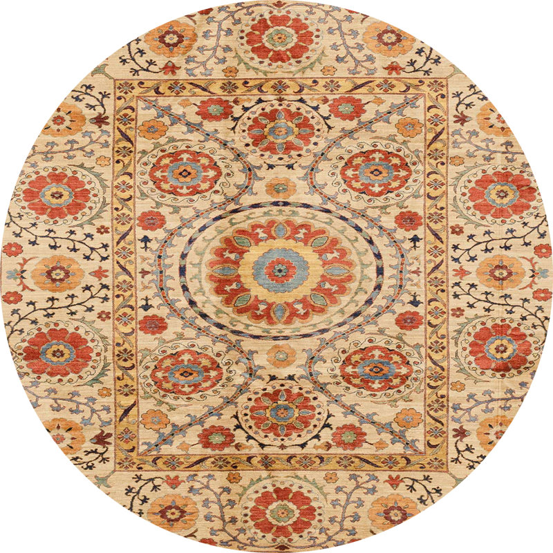 Tapis abstrait moderne 3913, Rond 3 pi