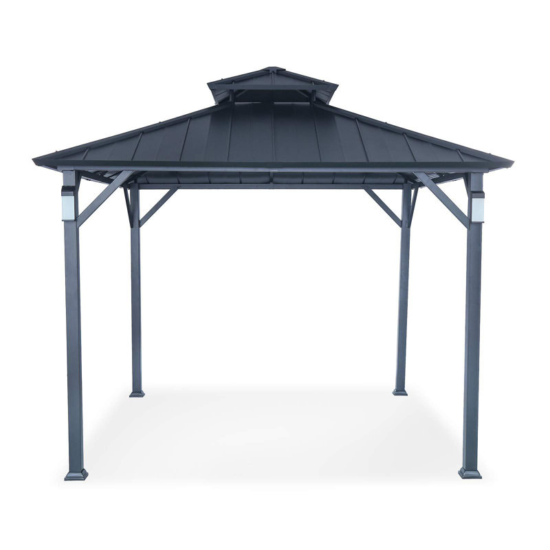 Outdoor 10' x 10' Metal Gazebo with LED Lighting