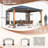EROMMY 14 Ft. W x 12 Ft. D Aluminum Patio Gazebo with Shelves