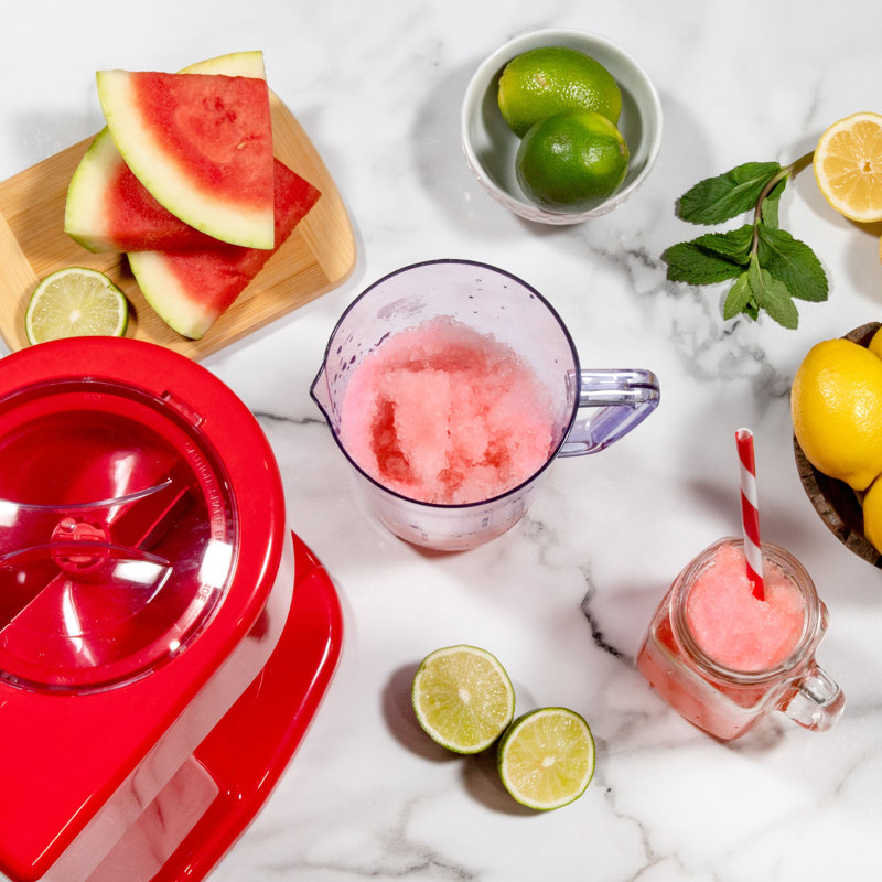 Nostalgia 40-Ounce Frozen Beverage Station, Red, Red