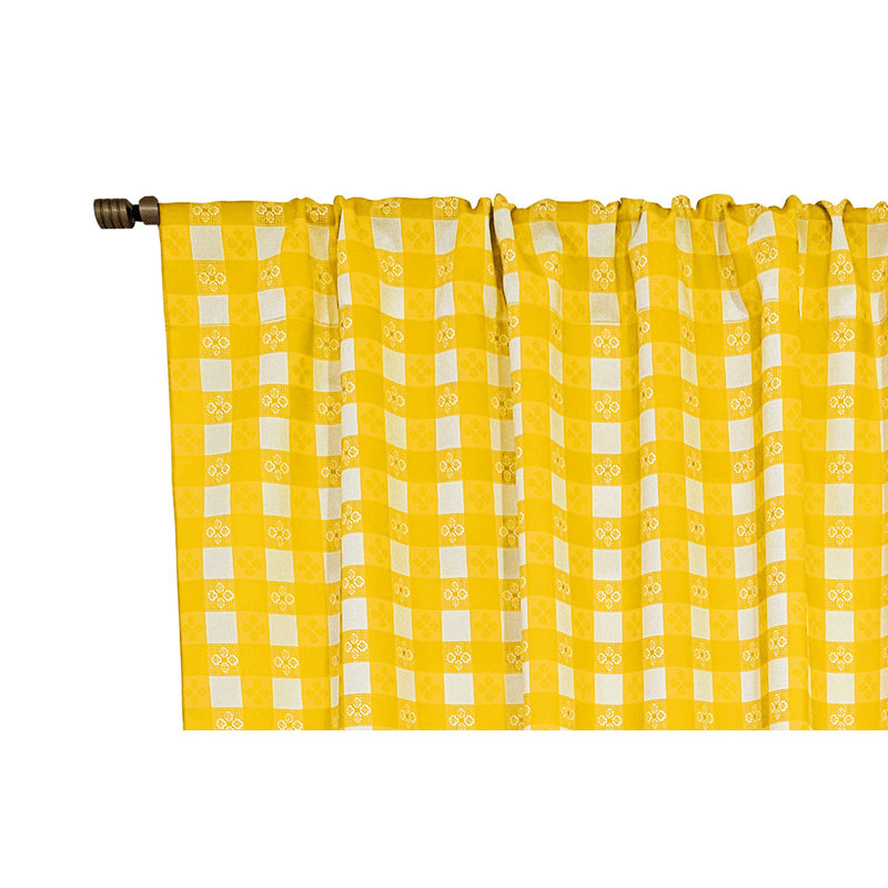 Rideau de fenêtre Popeline, L 58 po x L 63 po, Jaune