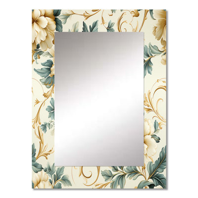 Langford Vintage Ornamental Frames Victorian Pattern - damask  Decorative Wall Mirror, Damask Mirror, Printed Metal Art