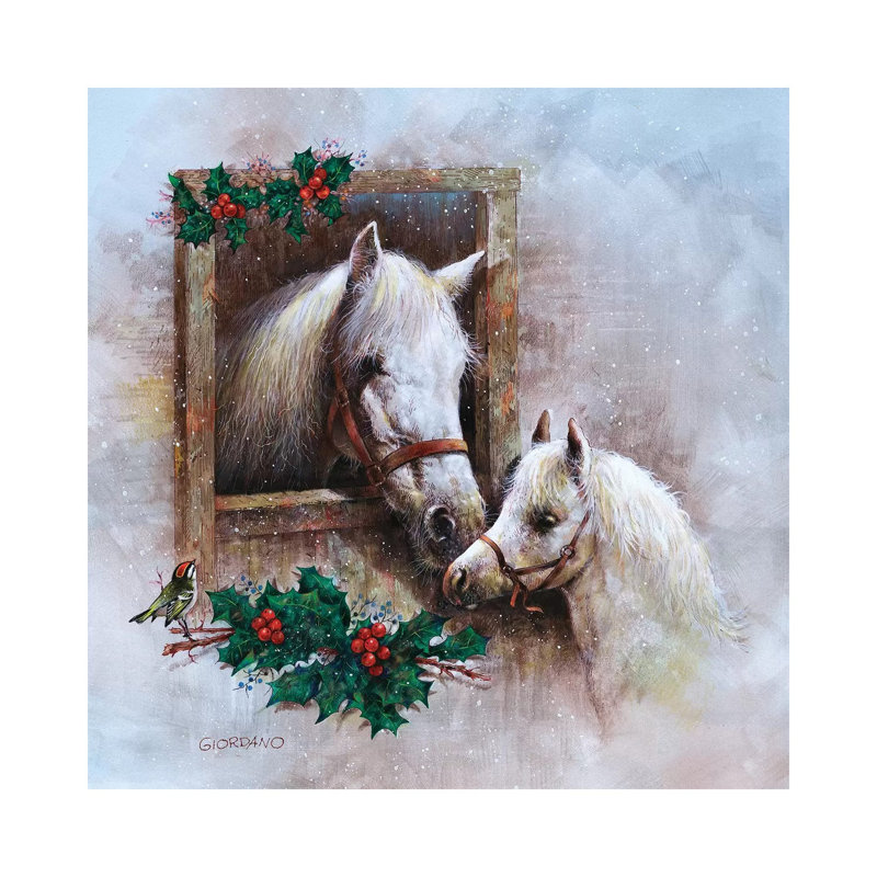 Holly And Ivy by Giordano Studios - Wrapped Canvas Painting, 93.98 cm H x 93.98 cm W x 1.91 cm D
