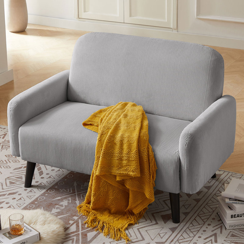 Loveseat For Small Space, Light Gray