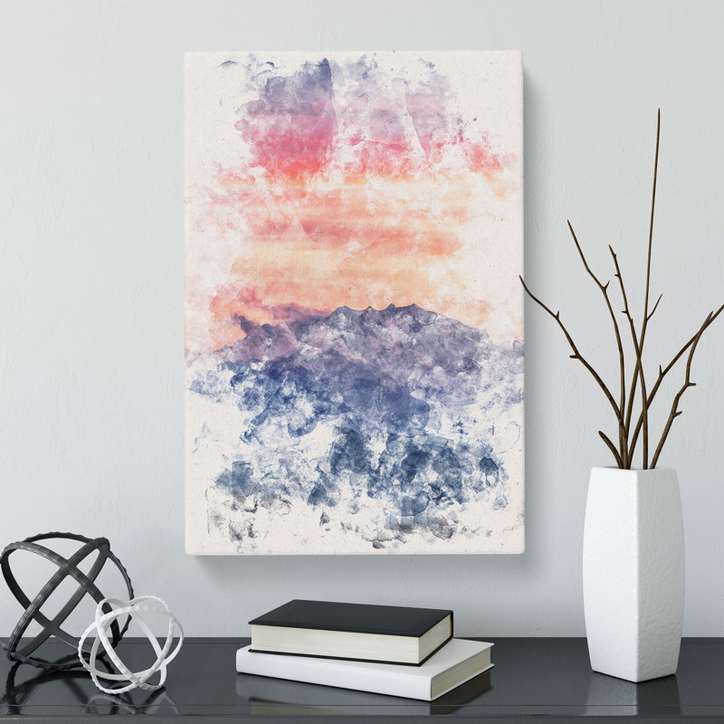 Swiss Mountain - Wrapped Canvas Painting, 76cm H x 50cm W x 3cm D