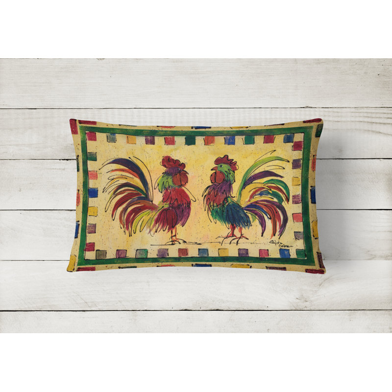 Rooster Rectangular Indoor/Outdoor Throw Pillow