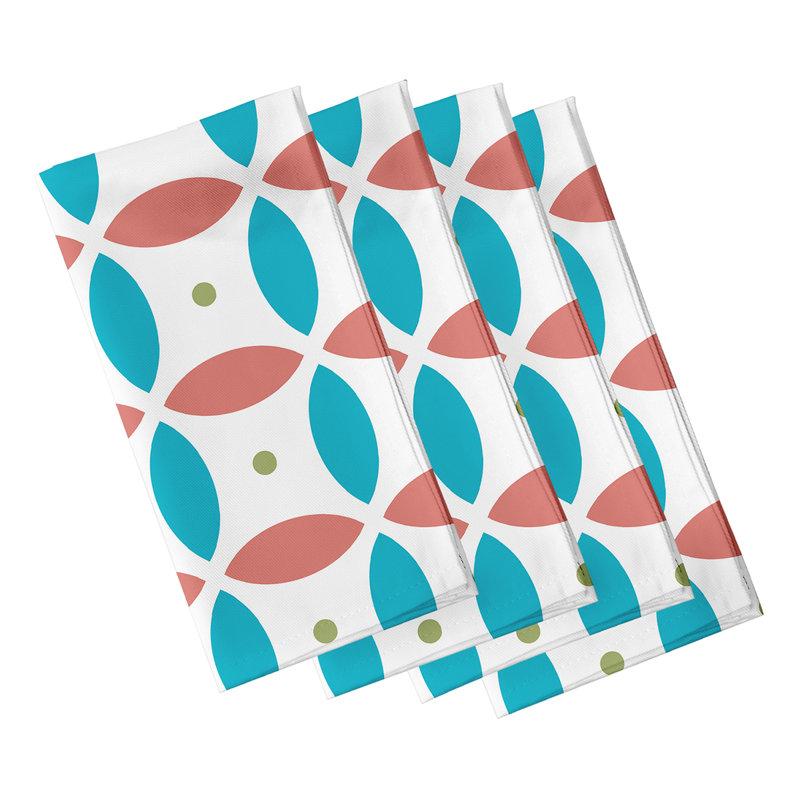 Landeverde Geometric Napkins, Blue