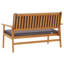 Banc de jardin avec coussin en bois d'acacia anthracite vidaXL