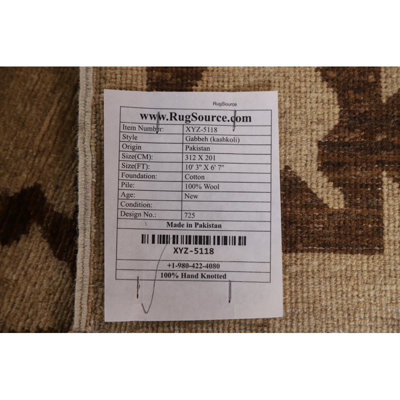 One-of-a-Kind 6'7'' X 10'3'' New Age Wool Area Rug in