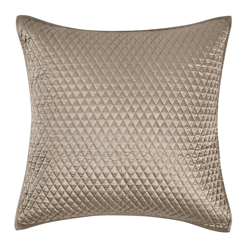 Taie décorative en satin de coton Winthrop, Européen, Naturel