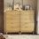 Commode à 5 tiroirs de 27,5 po Adkins pour chambre à coucher, commode haute en bois cannelée de H 47,2 po (ensemble de 2)