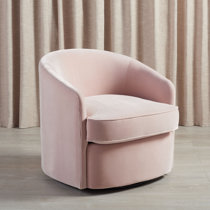 April 33.9 Seat Wide Teddy Upholstered Round Swivel Backrest