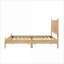 Grand lit plateforme en mélange de bois au fini naturel grand format Mid-Century