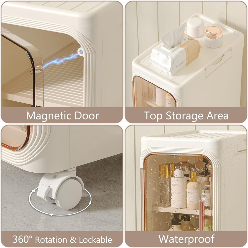 Plastic / Acrylic Bathroom Cabinet, Rose Gold