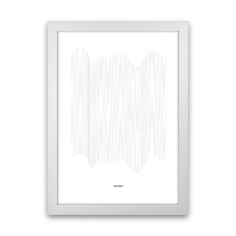 PJ-836-7 Waves - Print, White Framed, 84.01cm H x 59.4cm W x 3cm D