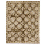 Handmade Silk and Wool Area Rug