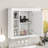 Wall Mounted Bathroom Storage Cabinet, Medicine Cabinet, Modern Bathroom Wall Cabinet With Mirror, Mirror Cabinet With 6 Open Shelves (Not Include Bathroom Vanity )-1527059549