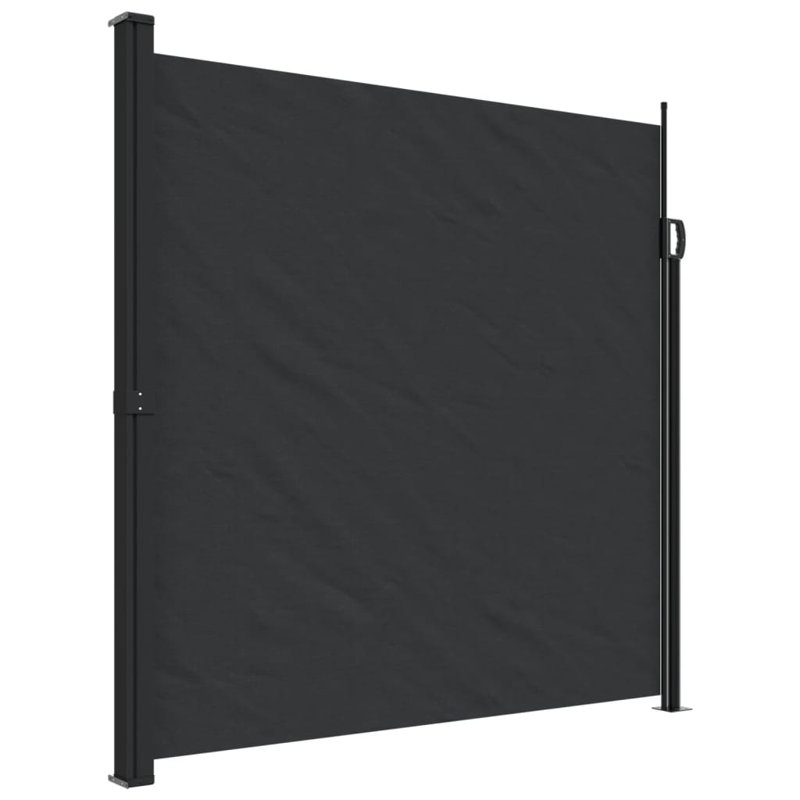 Retractable Side Awning, 200cm H x 500cm W, Black