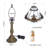 White Baroque Tiffany Table Lamp, 12x12x19 Inch, 3 Color Temperature, Vintage Bronze Base, Reading Desk Light for Bedroom Living Room Office with Bulb Included